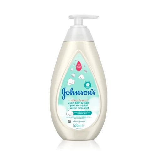 Johnson's Cottontouch buborékos fürdő és tisztító gél 2 az 1-ben 500ml