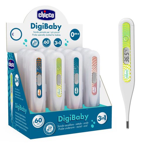 Chicco hőmérő digitális Digi Baby ultra-kicsi - sárga-zöld