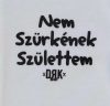 Vékony, pamut, elöl patentos rugdalózó Dorko DRK "Nem Szürkének Születtem" mintával - fehér/szürke