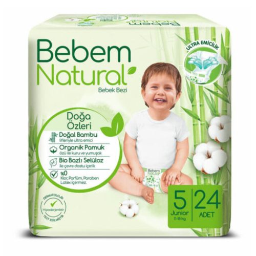 BEBEM NATURAL PELENKA (5-ÖS) 11 - 18 KG (24 DB/CS)