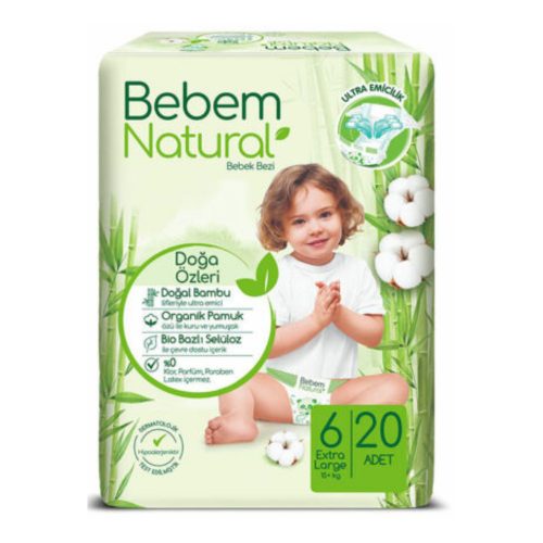 BEBEM NATURAL NADRÁGPELENKA (6-OS) 15+ KG (20 DB/CS)