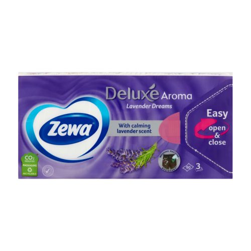 Zewa Deluxe Lavender Dreams illatosított papír zsebkendő 3 rétegű 90 db