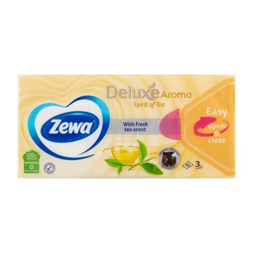 Zewa Deluxe Aroma Spirit of Tea illatosított papír zsebkendő 3 rétegű 90 db